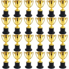 24 Pack Mini Gold Award Trophies for Sports Tournaments Competitions Rewards