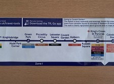LUL Piccadilly Line Underground route map. Uxbridge/Heathrow Apt to Cockfosters