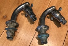 SUPA TAPS Basin vintage retro art deco taps  Untested - (Black D 4)