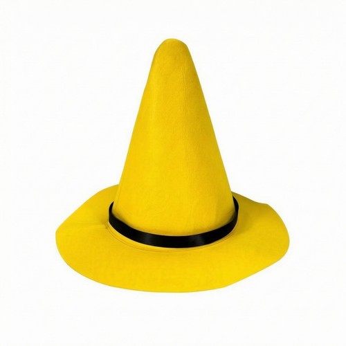 Yellow witch hat adjustable - hat,