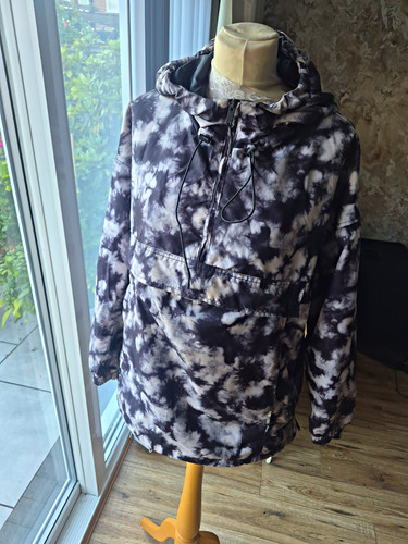 Men black white tie dye - black,