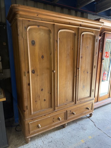 Vintage pine wardrobe - vintage,