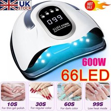 600W Nail Lamp 66Led Uv Tool Professional Polish Dryer Gel Acrylic Curing Lights