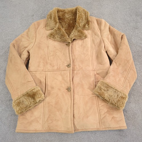 Suedette sheepskin coat - suedette,