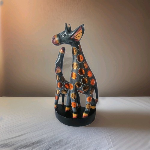 Hand carved wooden - carved, giraffe