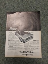 SUNBEAM STILETTO ADVERT MOTORSPORT  MAY 1968