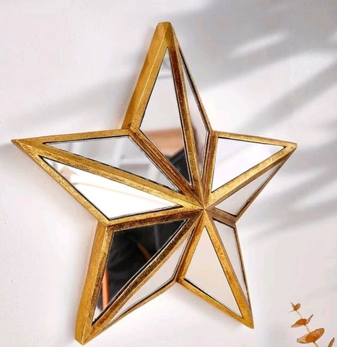 Gold star vintage wall - vintage, 3d