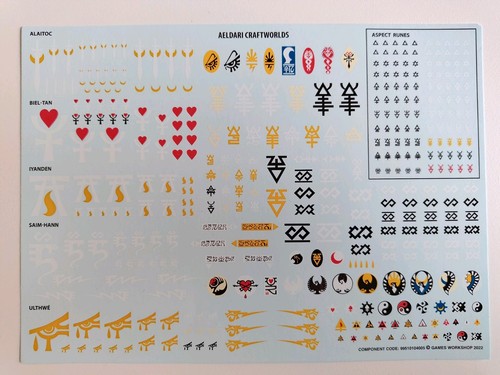 Aeldari transfer sheet - transfer,