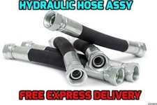 3/8 2 WIRE HYDRAULIC HOSE ASSEMBLY - CHOICE OF BSP ENDS FREE EXPRESS DELIVERY 