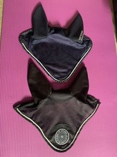 Two Smart John Whitaker  fly veils - silver and black and navy in good condition