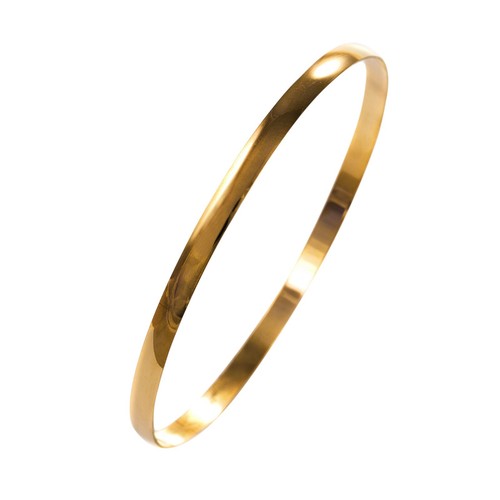 Gold solid slave bangle 4mm - d,