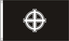 CELTIC CROSS BLACK FLAG 3X2