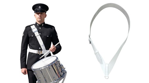 Premium white leather marching - premium,