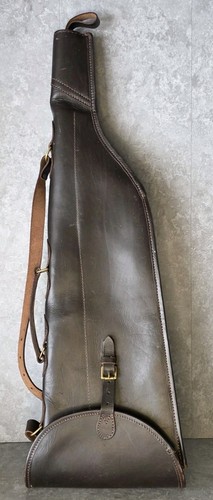 Vintage leather gun case - vintage,