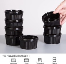 Black Ramekin Bowl Ceramic