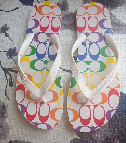 Coach pride flip flops - pride,