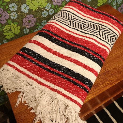Red mexican woven - red,