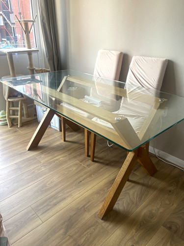 Rectangular glass top dining - rectangular,