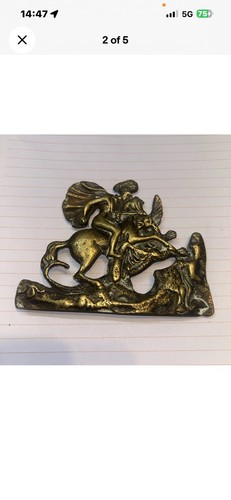 Vintage brass george dragon - brass,