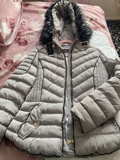 Wullux Paris Grey Ladies Furry  Jacket.Xl Size Worn Few Times