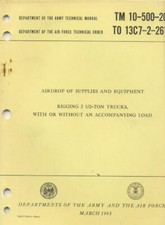 TM-10-500-20 Rigging 2 1/2 ton trucks M34 M35 M35A1 Technical Book US Army post