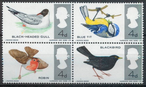 1966 british birds block - gb,