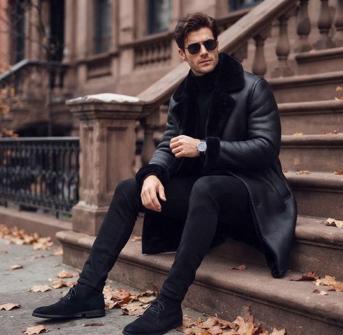 Men genuine sheepskin - men's,