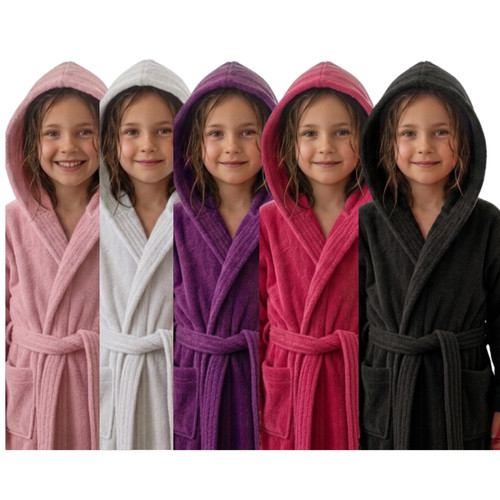 Kids hooded bathrobe - bathrobe, 100%