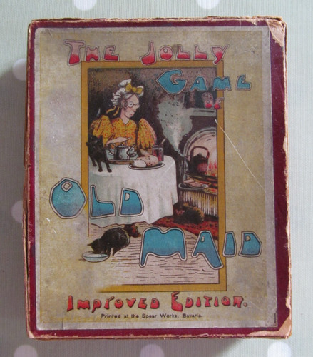 Vintage antiqueold maid card - maid,