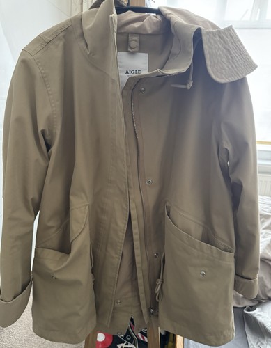 Aigle beige hooded zip - zip, trench