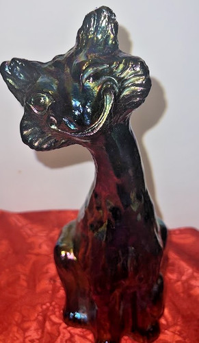Fenton art glass winking - glass,