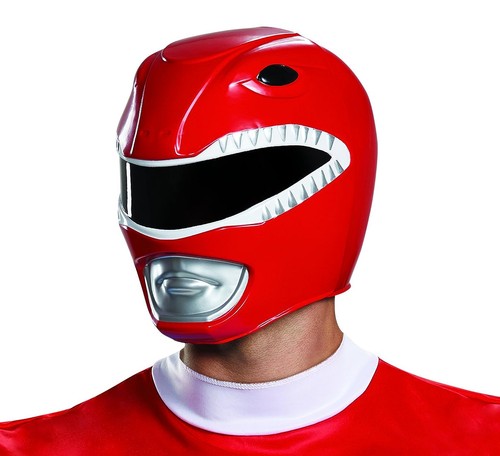 Red ranger helmet mighty - red,