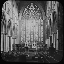 ANTIQUE Magic Lantern Slide CARLISLE CATHEDRAL CHOIR C1890 PHOTO ARCHITECTURE