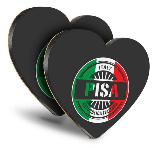 Heart mdf coasters pisa - coasters,