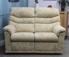 G P MALVERN MANUAL 2 SEATER SOFA IN BTTER CREAM FABRIC. RRP £1732.