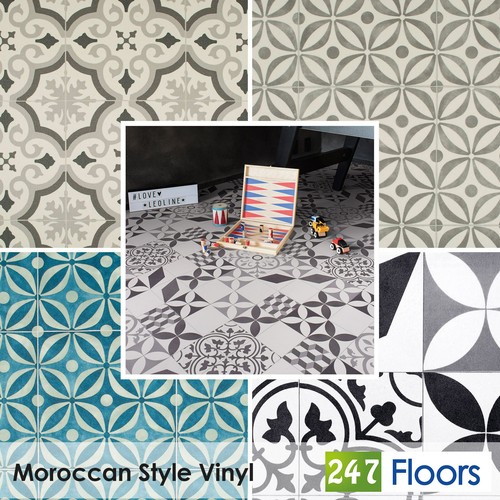 Moroccan style vinyl flooring - moroccan,