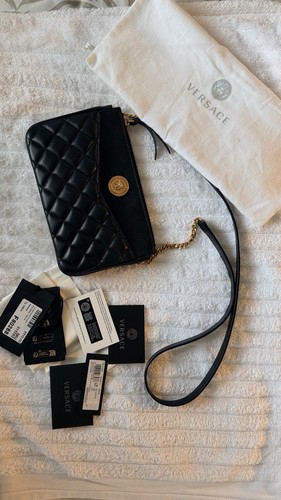 Versace lamb leather pouch - lamb,