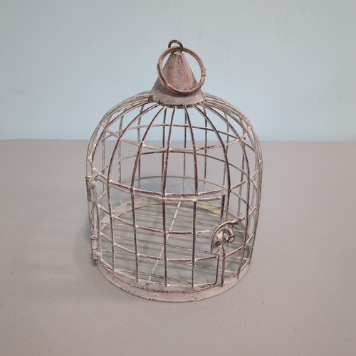 Vintage round metal bird cage - vintage,