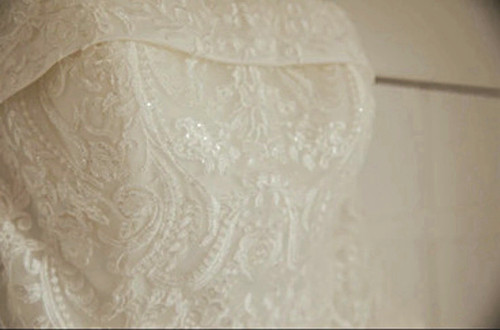 White strapless lace - white, wedding