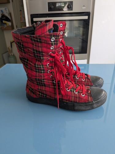 Blue banana red tartan gold - blue,