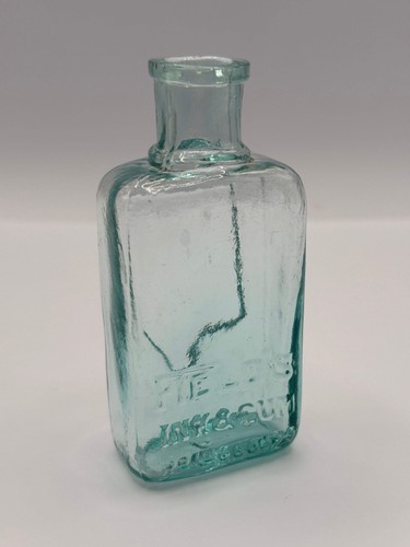 Old aqua glass - , advertising