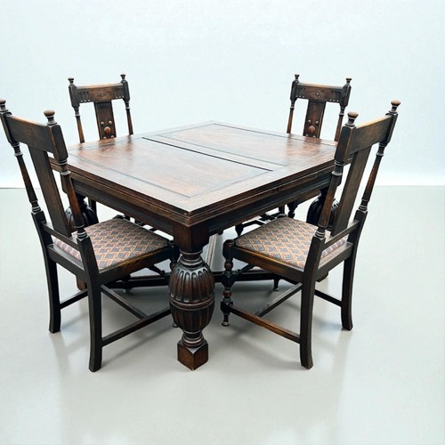 Jacobean revival oak draw - revival,