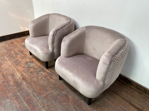 Pair grey fabric tub - pair,