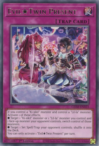 Yugioh evil twin present - evil,