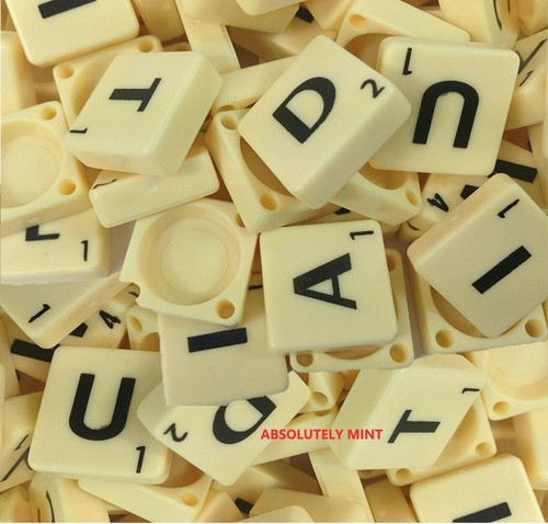 100 plastic scrabble tiles - 100,