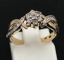 9ct gold diamond ring 0.25CT