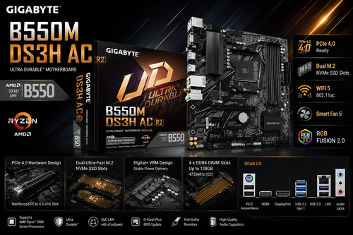 Gigabyte b550m ds3h - gigabyte, ac