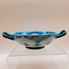Moorcroft Peacock Feather 2 Handled Antique Bowl.