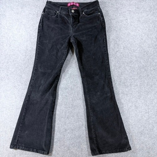 Corduroy black flare leg - black,