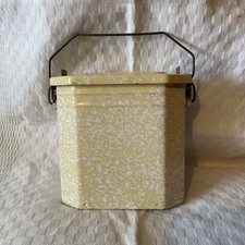 Vintage French Enamel Granite Ware Lunch Box - Made In France